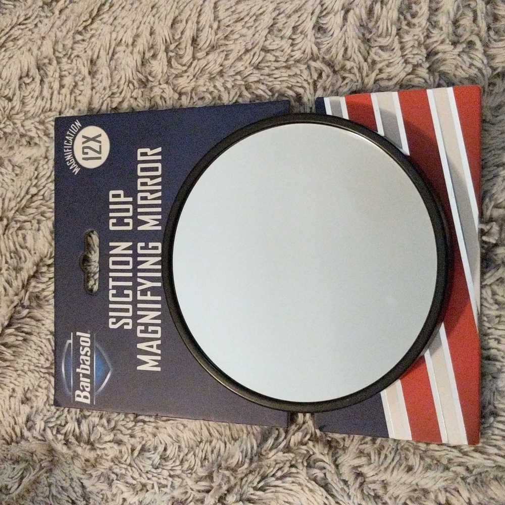 MAGNIFICATION 12X STRENGTH SUCTION CUP MAGNIFYING MIRROR 5" 🆕